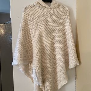 Love crazy brand cream sweater poncho